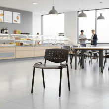 Jedálenská stolička šedá, EATSEAT BA GY, ilustračná foto