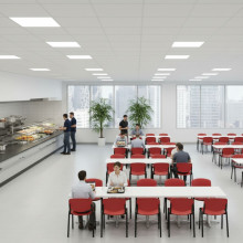 Jedálenská stolička červená, EATSEAT HAPPY MB RD, ilustračná foto