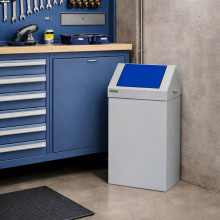 Kôš na separovaný odpad s modrým vekom, SELECT 90L BLUE, ilustračná foto