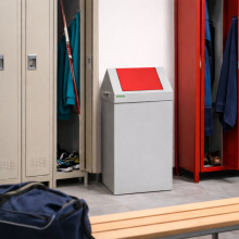 Kôš na separovaný odpad s červeným vekom, SELECT 90L RED, ilustračná foto