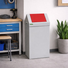 Kôš na separovaný odpad s červeným vekom, SELECT 90L RED, ilustračná foto