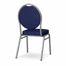 Stolička s antracitovým rámom a modrým poťahom, HALLSEAT MX ROUND AT/DBE 