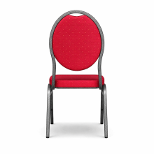 Stolička s antracitovým rámom a čiernym poťahom, HALLSEAT MX ROUND AT/RD