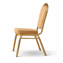 Stoličky so starozlatým rámom a poťahom v karamelovej farbe, HALLSEAT MX STRONG OGD/BN