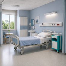 Nočný stolík na kolieskach, BEDSIDE CAB M WE/GE, ilustračná foto