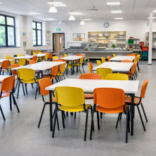 Jedálenská stolička oranžová, EATSEAT HAPPY MB OE, ilustračná foto