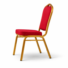 Stolička so zlatým rámom a červeným poťahom, HALLSEAT MX STRONG GD/RD