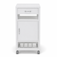 Pojazdný kovový nočný stolík, BEDSIDE CAB H WE