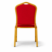 Stolička so zlatým rámom a červeným poťahom, HALLSEAT MX STRONG GD/RD