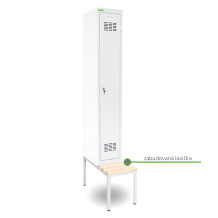 LOCKER H1 s pridanou zabudovanou lavičkou