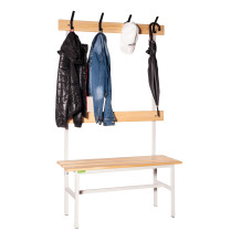 Šatníková lavica s opierkou a vešiakmi BRIDGE LL 1000 AH