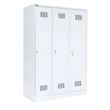 3-dverová šatníková skriňa s prepážkou, LOCKER H 3 BW