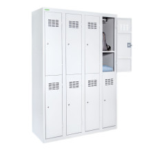 8-dverová šatníková skriňa s krátkymi dverami, LOCKER H 4/8
