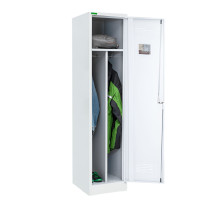 1-dverová šatníková skriňa s prepážkou, LOCKER H 1 BW