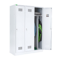 3-dverová šatníková skriňa s prepážkou, LOCKER H 3 BW