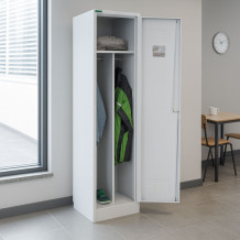 1-dverová šatníková skriňa s prepážkou, LOCKER H 1 BW, ilustračná foto