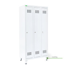 3-dverová šatníková skriňa s dlhými dverami, LOCKER H3 s pridanými nožičkami