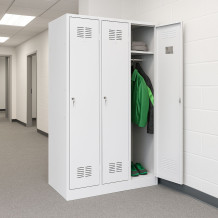 3-dverová šatníková skriňa s prepážkou, LOCKER H 3 BW, ilustračná foto
