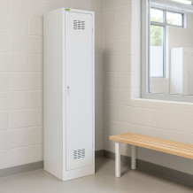 1-dverová šatníková skriňa s prepážkou, LOCKER H 1 BW, ilustračná foto