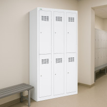 6-dverová šatníková skriňa s krátkymi dverami, LOCKER H 3/6, ilustračná foto