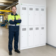 8-dverová šatníková skriňa s krátkymi dverami, LOCKER H 4/8, ilustrovaná foto