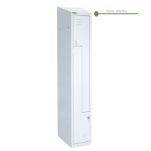 2-dverová šatníková skriňa,  LOCKER M 2/4 400 s pridanou šikmou strieškou