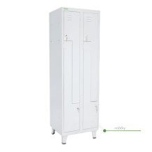 4-dverová šatníková skriňa so Z-kovými dverami, LOCKER H Z4 300 s doplnenými nožičkami