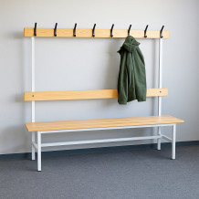 Šatníková lavica s opierkou a vešiakmi BRIDGE LL 2000 AH, ilustračná foto