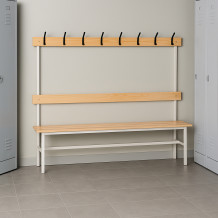 Šatníková lavica s opierkou a vešiakmi BRIDGE LL 2000 AH, ilustračná foto