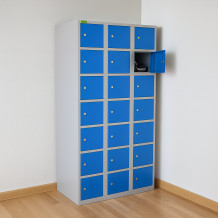 21-priehradková skriňa na úschovu cenností-modrá, VBOX H 3/21 7035/5012