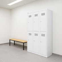 6-dverová šatníková skriňa s krátkymi dverami, LOCKER H 3/6, ilustračná foto