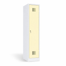 1-dverová šatníková skriňa s prepážkou, LOCKER M 1 BW