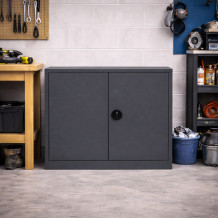 Skladovacia skriňa nízka, 2 police, STORECAB H 1000/1000/420 7016, ilustračná foto