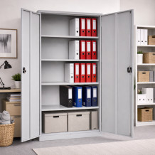 Veľká kancelárska skriňa so 4 policami, DOCUCAB H 1960/1000/500 GY 