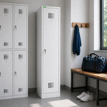1-dverová šatníková skriňa s prepážkou, LOCKER M 1 BW, ilustračná foto