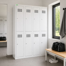 8-dverová šatníková skriňa s krátkymi dverami, LOCKER H 4/8, ilustračná foto