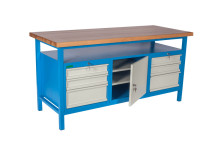 LWB GE 1700 DCD | Pracovný stôl so skrinkou a 6 zasuvkami