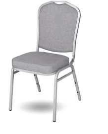 HALLSEAT MX SMOOTH SR/LIGHT GY | Stolička so strieborným rámom a svetlosivým poťahom