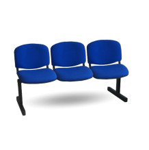 WAITBENCH TAPE 3 BK/BE | 3-miestna lavička do čakárne s čalúnením