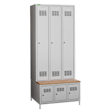 COMFORT H 3 | 3+3-dverová šatníková skriňa so zabudovanou lavicou a skriňami na obuv