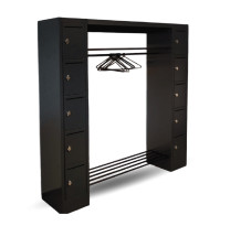 WARDROBE OPEN 1430 LH 7016 | Otvorený šatníkový systém s 10 priehradkami s otvorom na listy