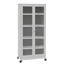 HOSPICAB CH LONG SSH 9003 | Nemocničná skrinka na lieky so 4 kovovými policami a kolieskami