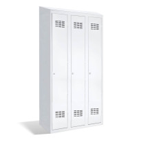 LOCKER H 3 BWM TOP SHELF - 3-dverová šatníková skriňa s prepážkou a zabudovanou šikmou strieškou