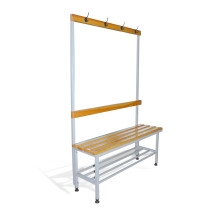 BRIDGE IM 1000 AH + | Šatníková lavica s opierkou a vešiakmi s dĺžkou 1000 mm s roštom na obuv