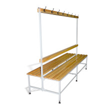 BRIDGE IM 2000 AH DOUBLE | Obojstranná šatníková lavica s opierkou a vešiakmi s dĺžkou 2000 mm