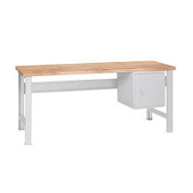 MODULBENCH GE 2000 C1 UD | Pracovný stôl so závesnou skrinkou a nastaviteľnými nohami, 2000 mm