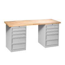 MODULBENCH GE 2000 CD5CD5 | Pracovný stôl s 5 zásuvkami na oboch stranách, 2000 mm