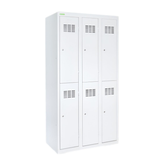 6-dverová šatníková skriňa s krátkymi dverami, LOCKER H 3/6