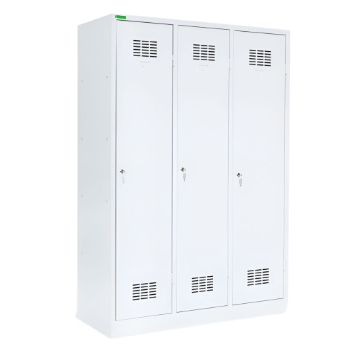 3-dverová šatníková skriňa s prepážkou, LOCKER H 3 BW
