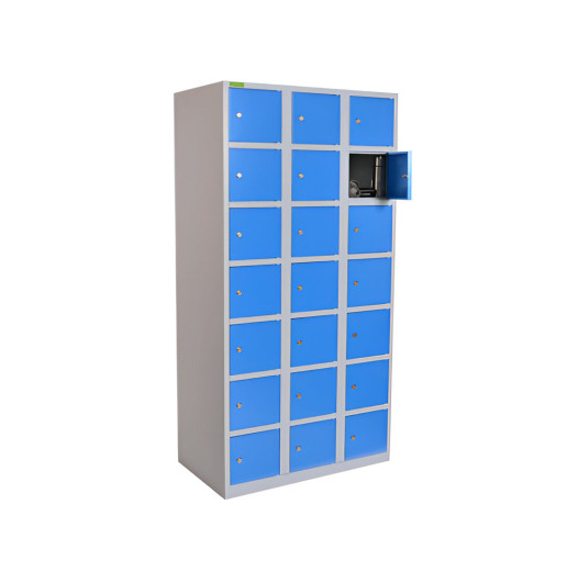 21-priehradková skriňa na úschovu cenností-modrá, VBOX H 3/21 7035/5012